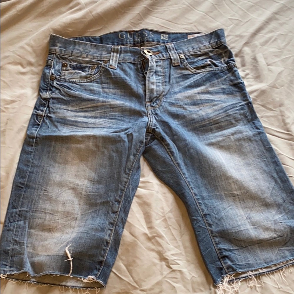 Dark denim shorts